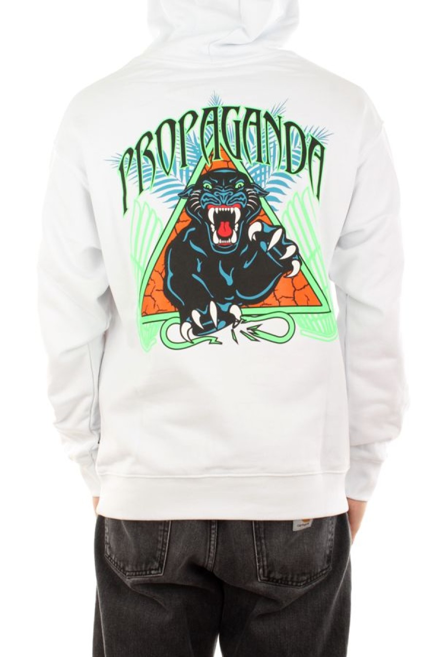 Abbigliamento PROPAGANDA | Felpa Triangle Panther Bianco