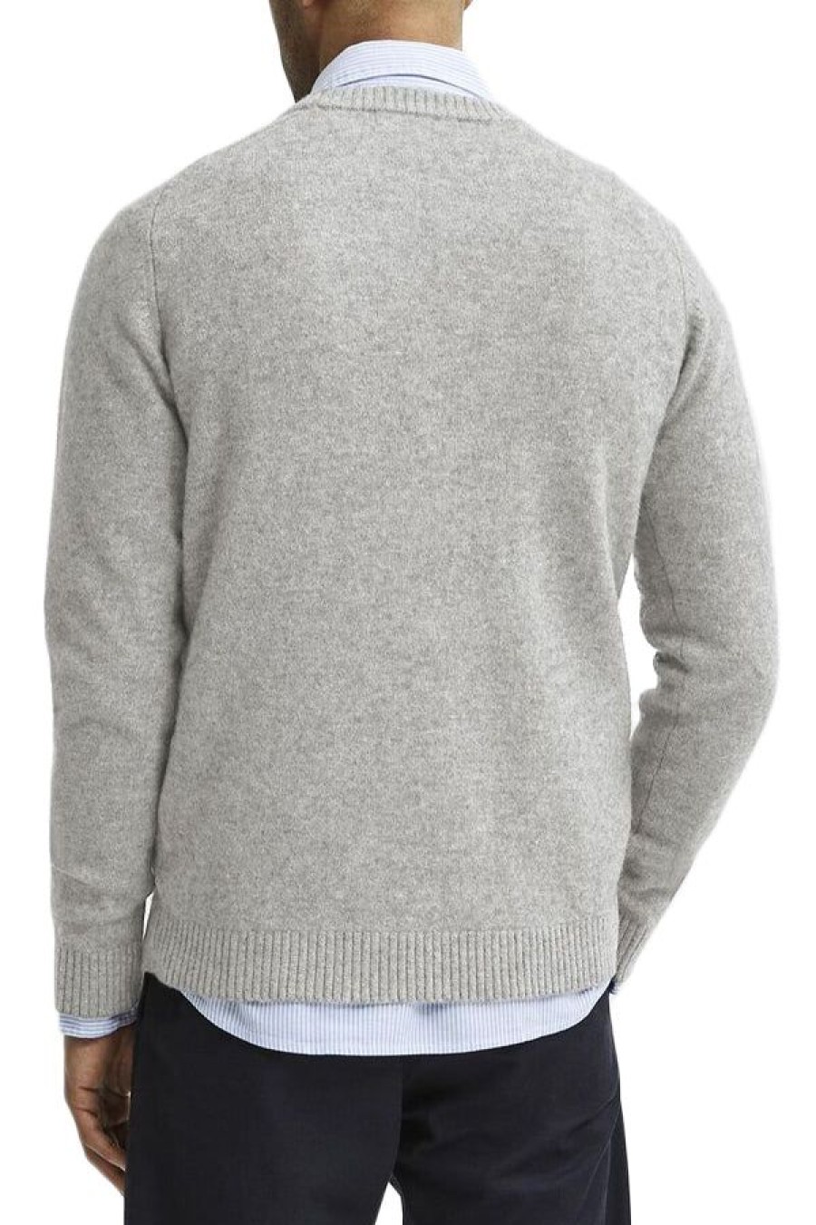 Abbigliamento SELECTED | Slhnewcoban Lambs Wool Crew Neck Medium Grey Melange