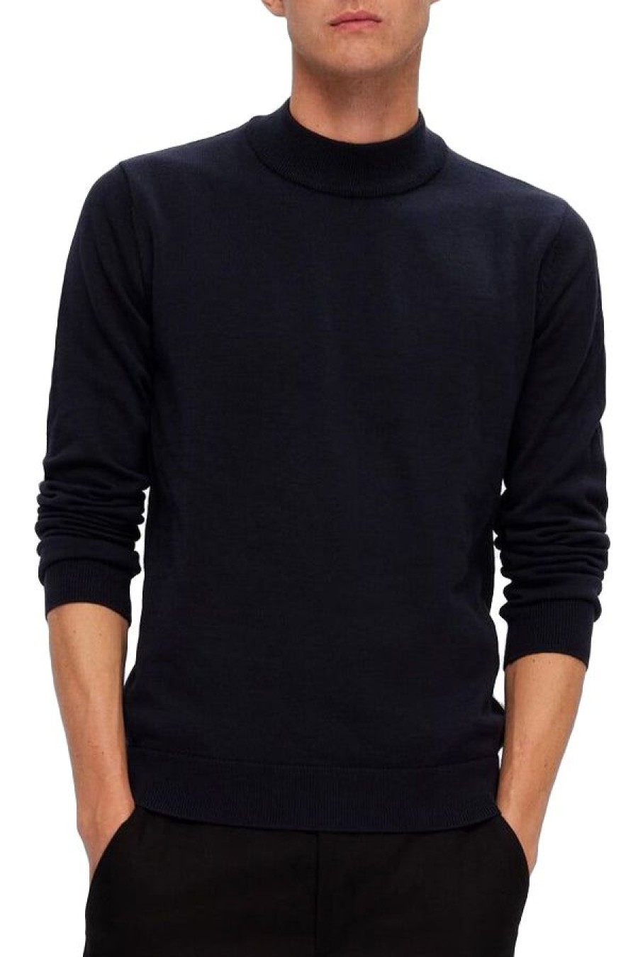 Abbigliamento SELECTED | Slhrobert Ls Knit Mock Neck Sky Captain