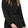 Abbigliamento ONLY | Short Solid Color Trenchcoat Black