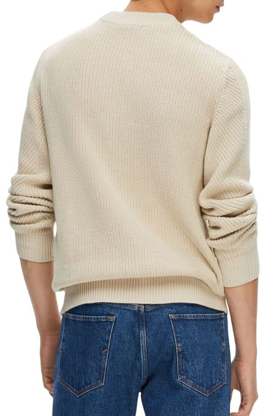 Abbigliamento SELECTED | Slhcarl Ls Knit Stu Crew Neck Oatmeal