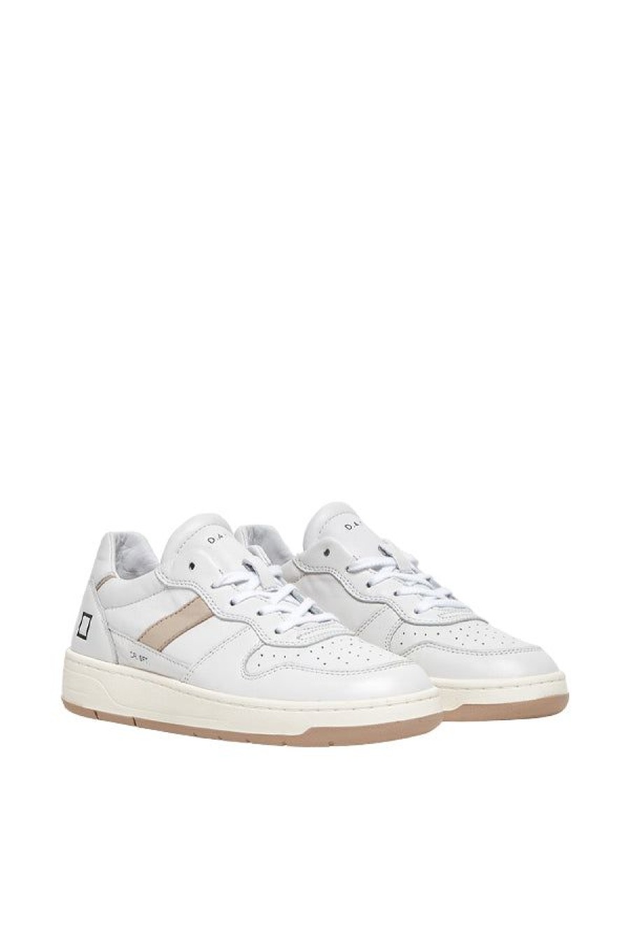 Calzature D.A.T.E. | Court 2.0 Vintage Calf White-Natural