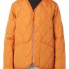 Abbigliamento TAION | Military Zip V Neck Down Jacket D.Orange