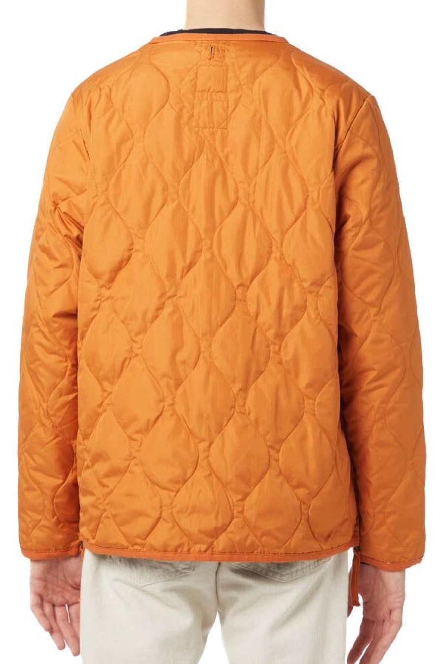 Abbigliamento TAION | Military Zip V Neck Down Jacket D.Orange