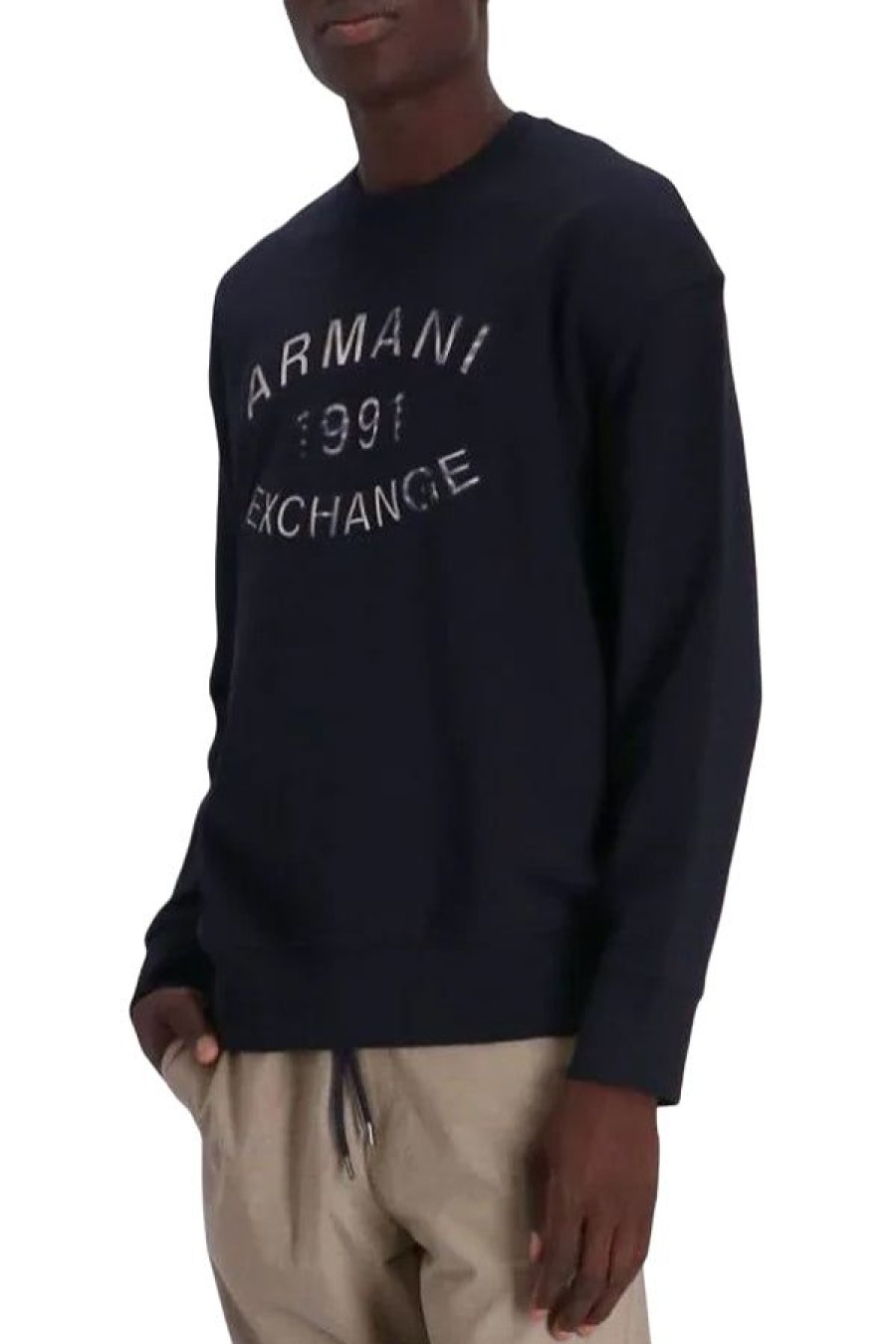 Abbigliamento ARMANI EXCHANGE | Felpa College In Cotone French Terry Deep Navy