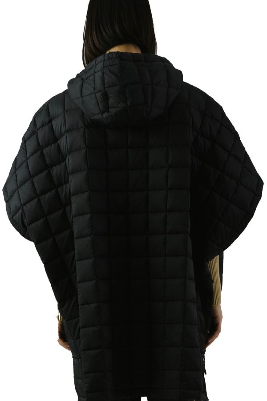 Abbigliamento TAION | Mountain Open Front Poncho Black