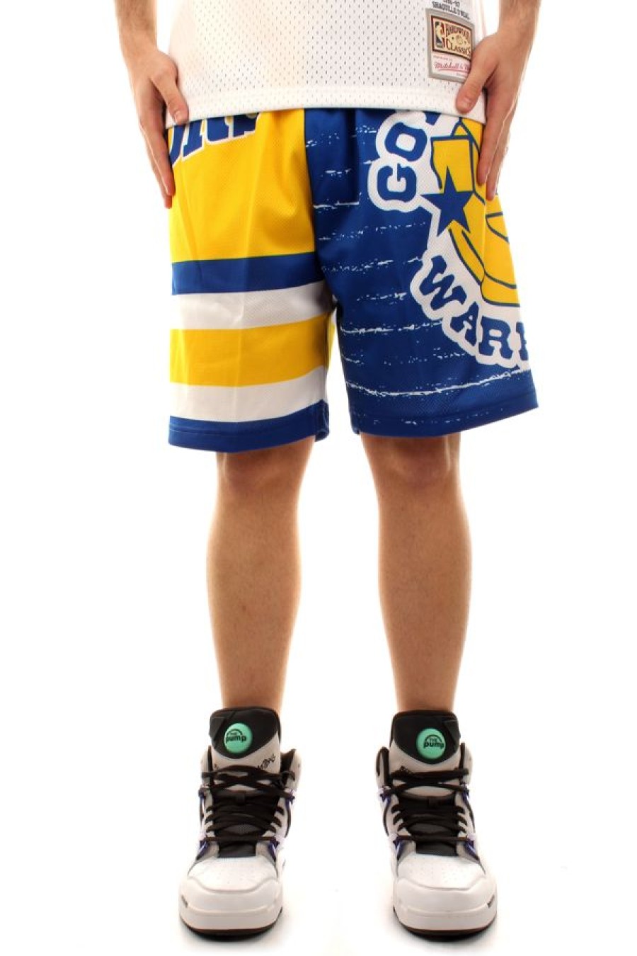 Abbigliamento MITCHELL & NESS | Nba Jumbotron 3.0 Shorts Warriors Multi / White