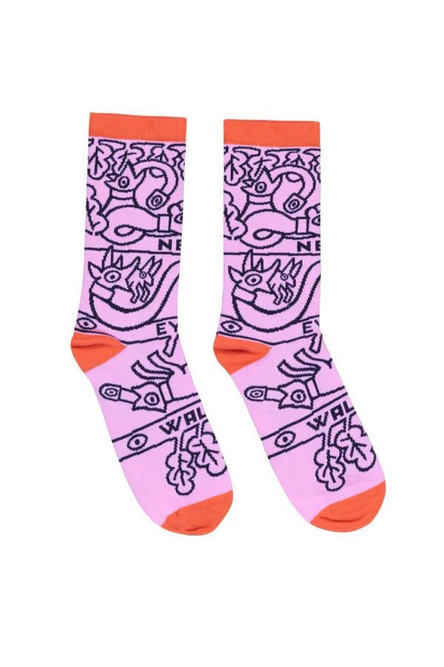 Accessori WALTER VAN BEIRENDONCK | New Eyes Socks Comb. Iii Pink