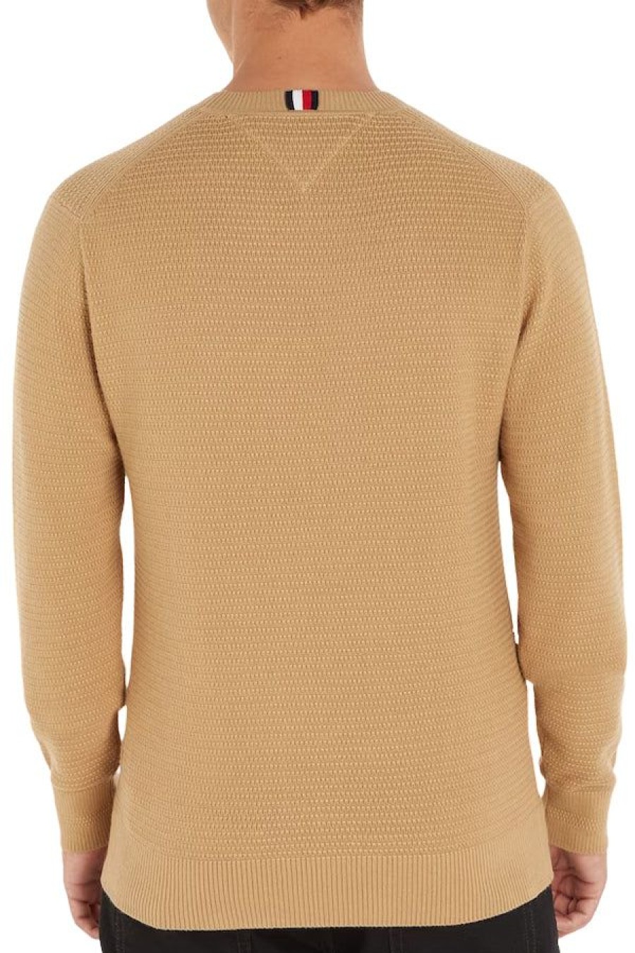 Abbigliamento TOMMY HILFIGER | Interlaced Structure Crew Neck Classic Khaki