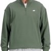 Abbigliamento NEW BALANCE | Felpa Athletics Remastered French Terry 1/4 Zip Deep Olive Green