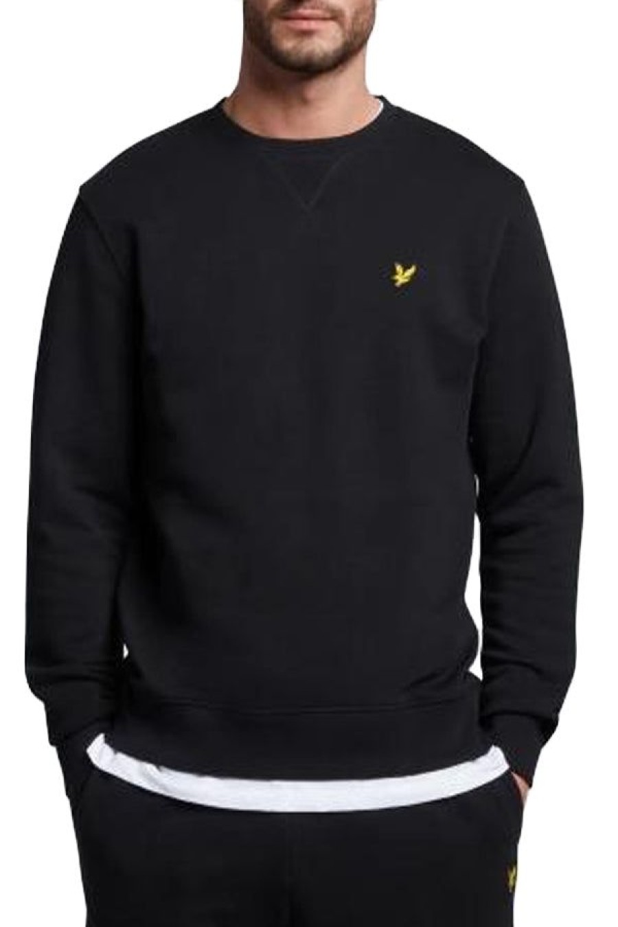 Abbigliamento LYLE & SCOTT | Brushed Back Crew Neck Jet Black