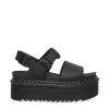 Calzature DR. MARTENS | Sandali Platform Voss Quad Di Pelle Con Cinturino Black Hydro