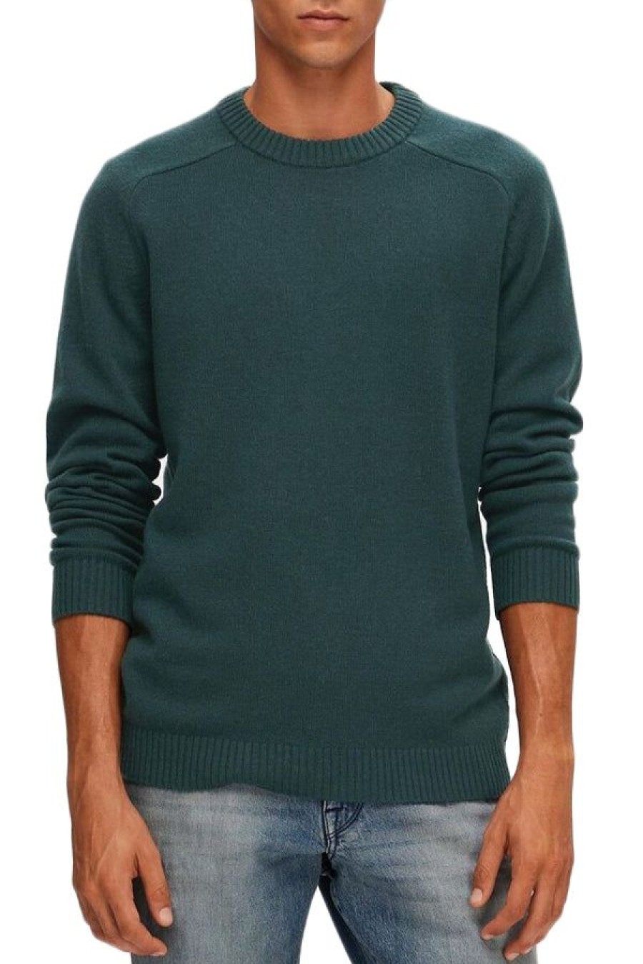 Abbigliamento SELECTED | Slhnewcoban Lambs Wool Crew Neck Green Gables