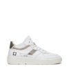 Calzature D.A.T.E. | Court 2.0 Mid Pop White-Platinum