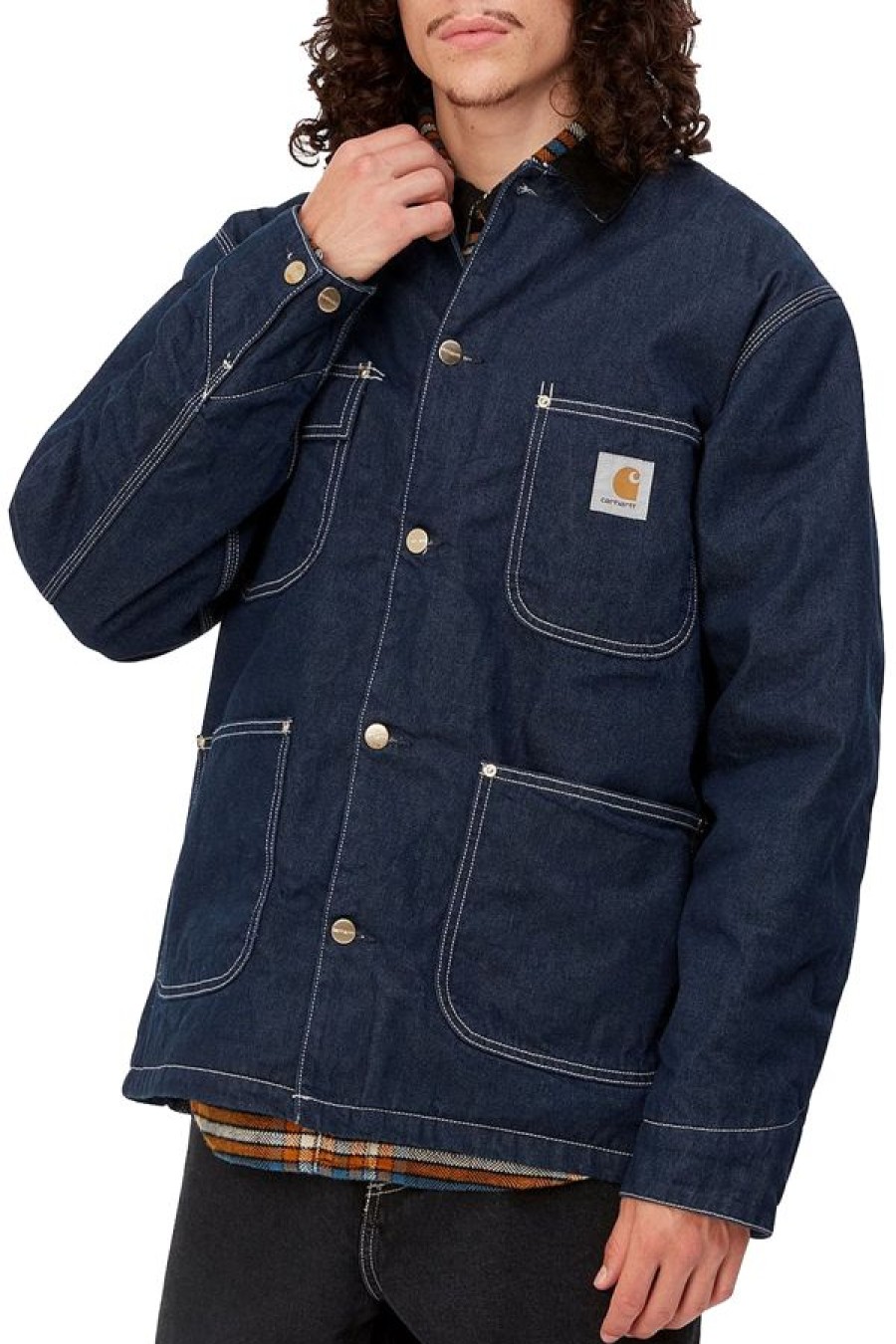 Abbigliamento CARHARTT WIP | Og Chore Coat Blue / Black /One Wash