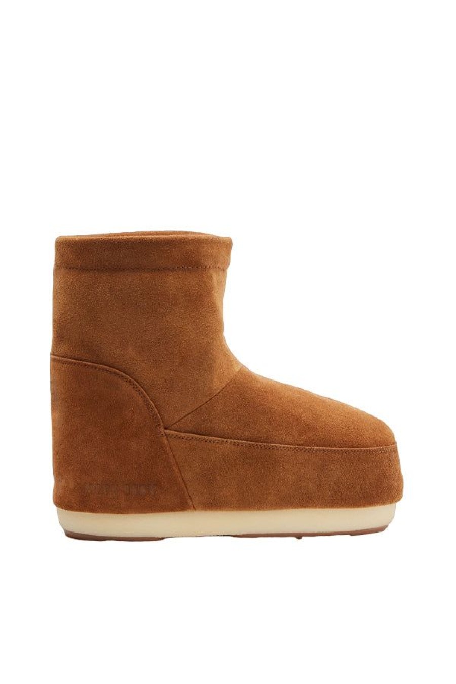 Calzature MOON BOOT | Icon Low In Pelle Scamosciata Senza Lacci Suede Cognac