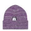 Accessori RIPNDIP | Lord Nermal Waffle Knit Beanie Dark Purple