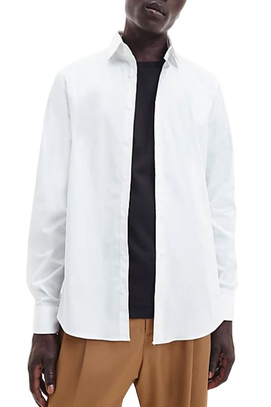 Abbigliamento CALVIN KLEIN | Poplin Stretch Slim Shirt White