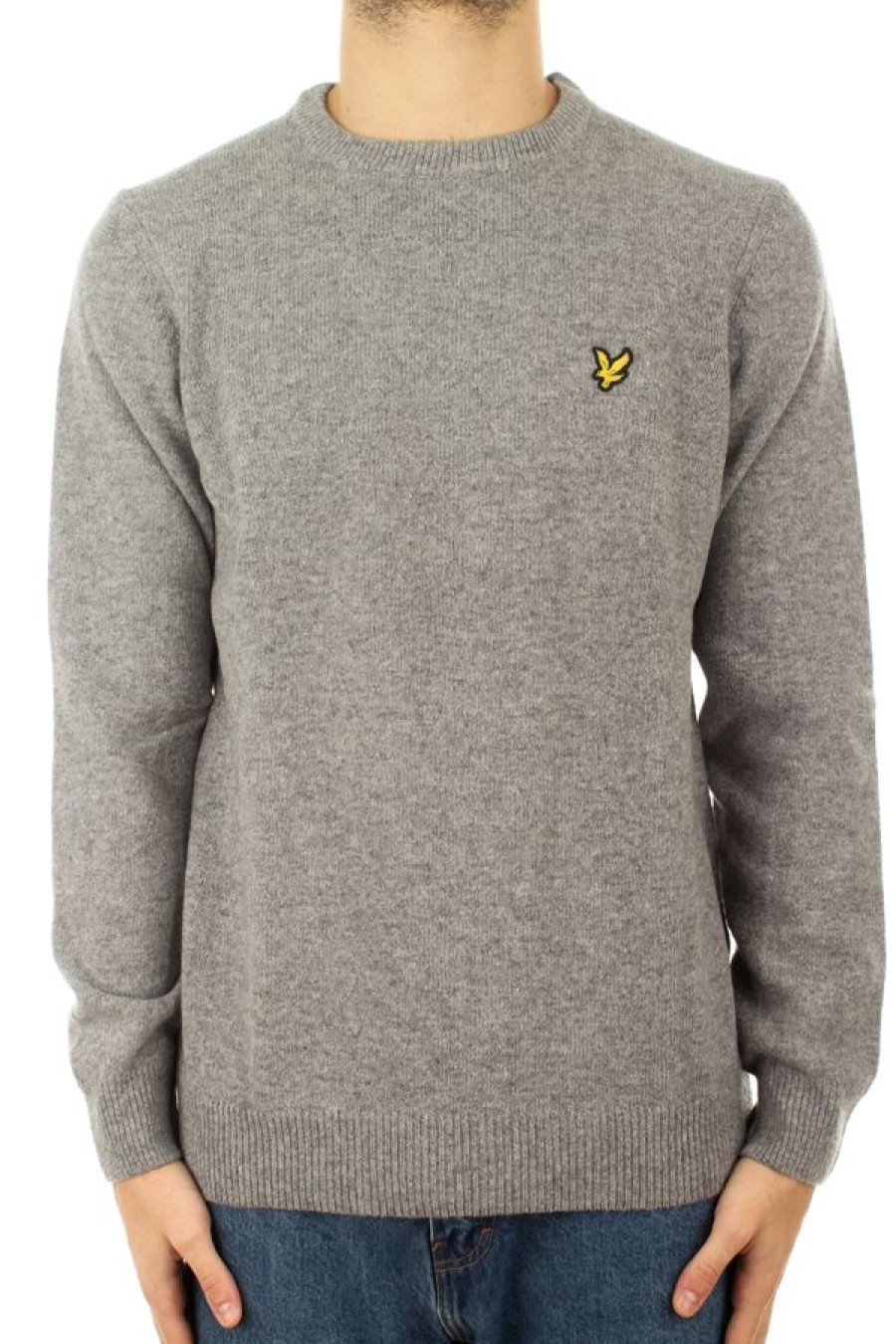 Abbigliamento LYLE & SCOTT | Crew Neck Lambswool Blend Jumper Mid Grey Marl