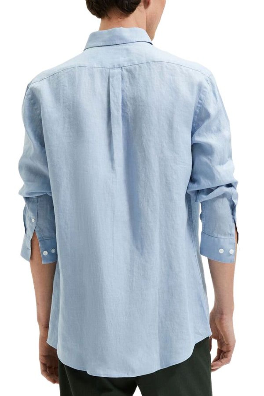 Abbigliamento SELECTED | Slhregkylian-Linen Shirt Ls B Blue Fog