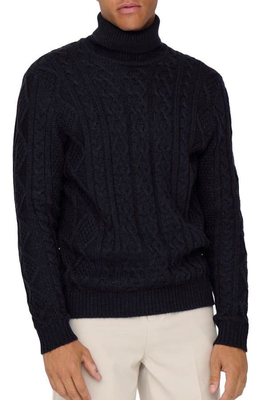 Abbigliamento ONLY & SONS | Roll Neck Knitted Pullover Dark Navy