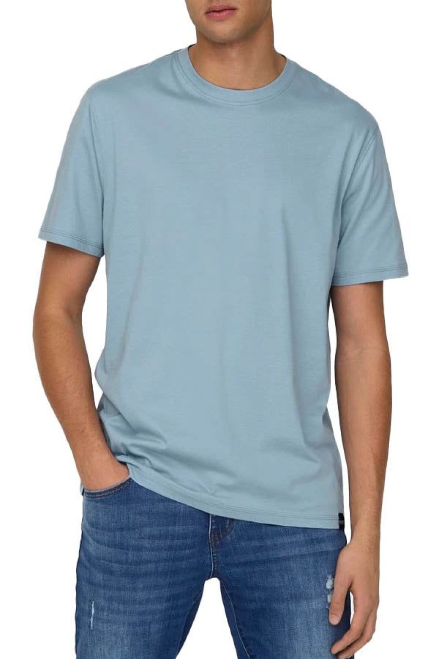 Abbigliamento ONLY & SONS | Relaxed Fit Round Neck T-Shirt Glacier Lake