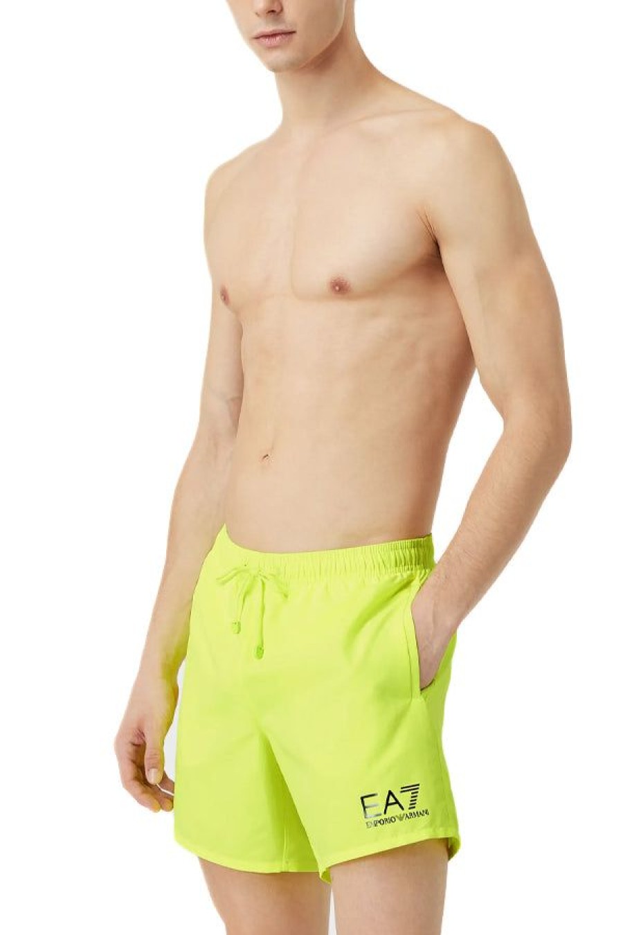 Abbigliamento EA7 | Boxer Beachwear Giallo Fluorescente