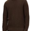 Abbigliamento SELECTED | Slhthim Ls Knit Structure Crew Neck Chocolate Torte