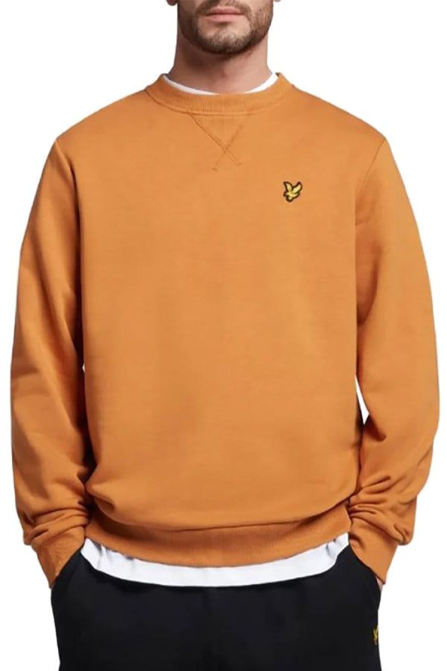 Abbigliamento LYLE & SCOTT | Brushed Back Crew Neck Mustard