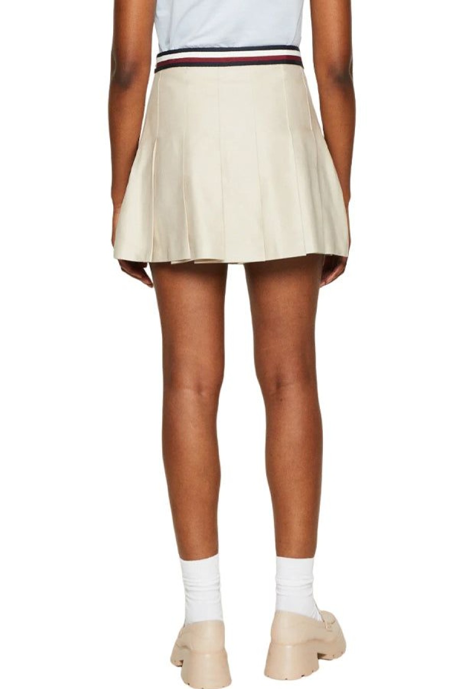 Abbigliamento TOMMY HILFIGER | Global Stp Pleated Short Skirt Classic Beige