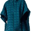 Abbigliamento TAION | Mountain Open Front Poncho D.Blue Green