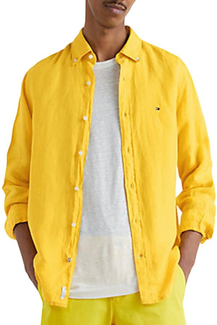 Abbigliamento TOMMY HILFIGER | Pigment Dyed Li Solid Rf Vivid Yellow