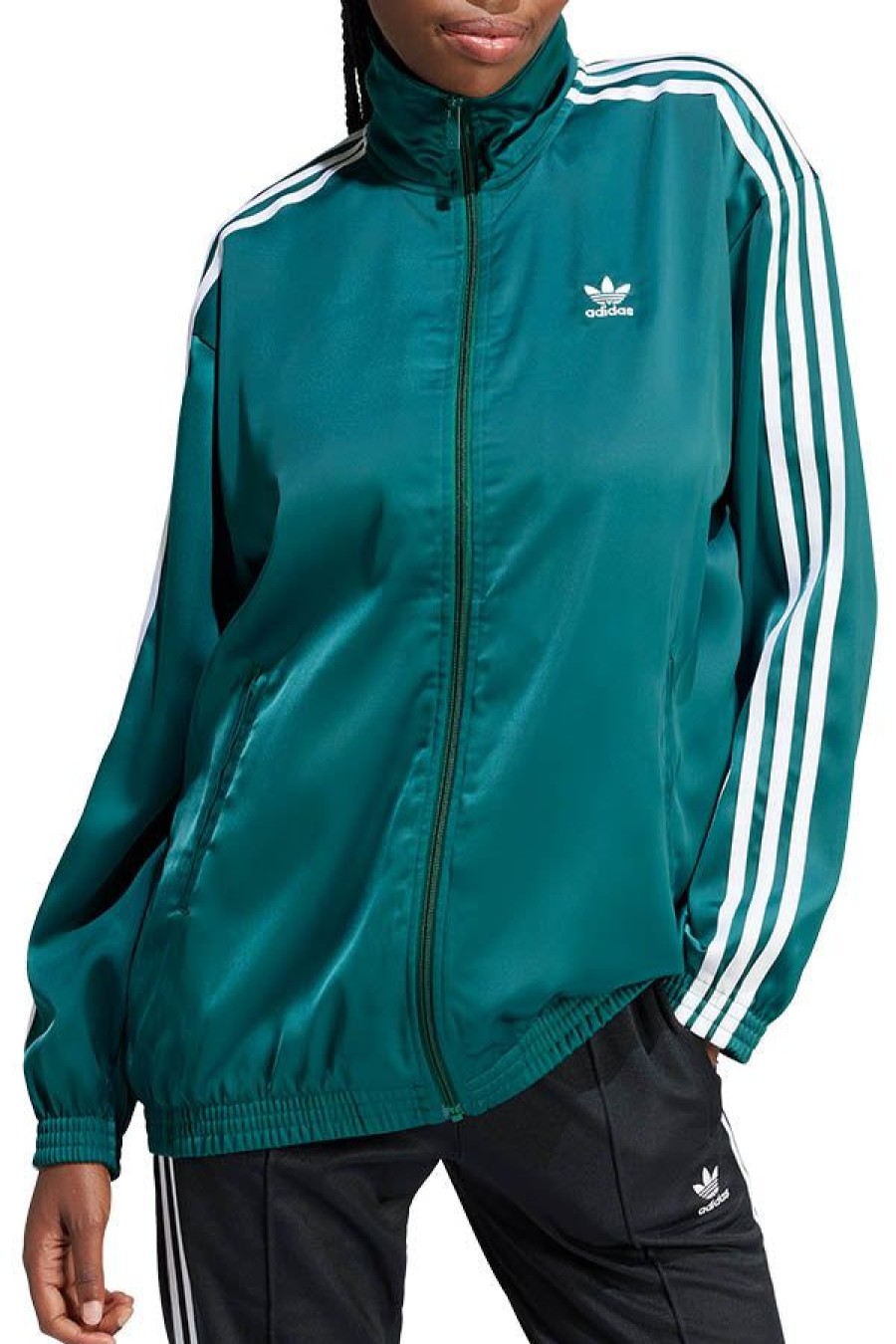 Abbigliamento ADIDAS | Track Top Loose Satin Cgreen