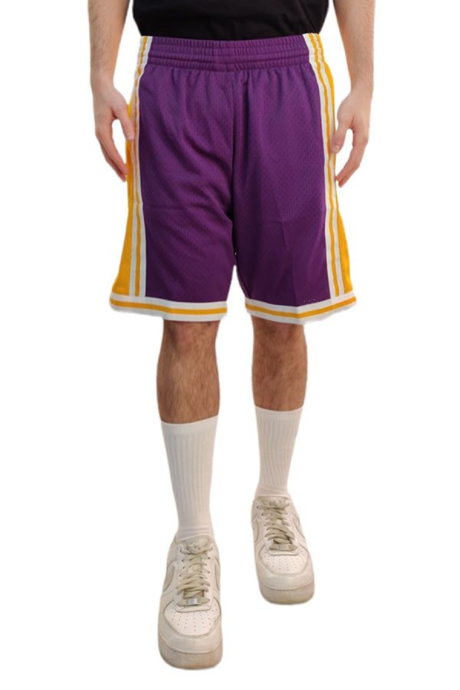 Abbigliamento MITCHELL & NESS | Swingman Shorts Los Angeles Lakers Road 1984-85 Purple