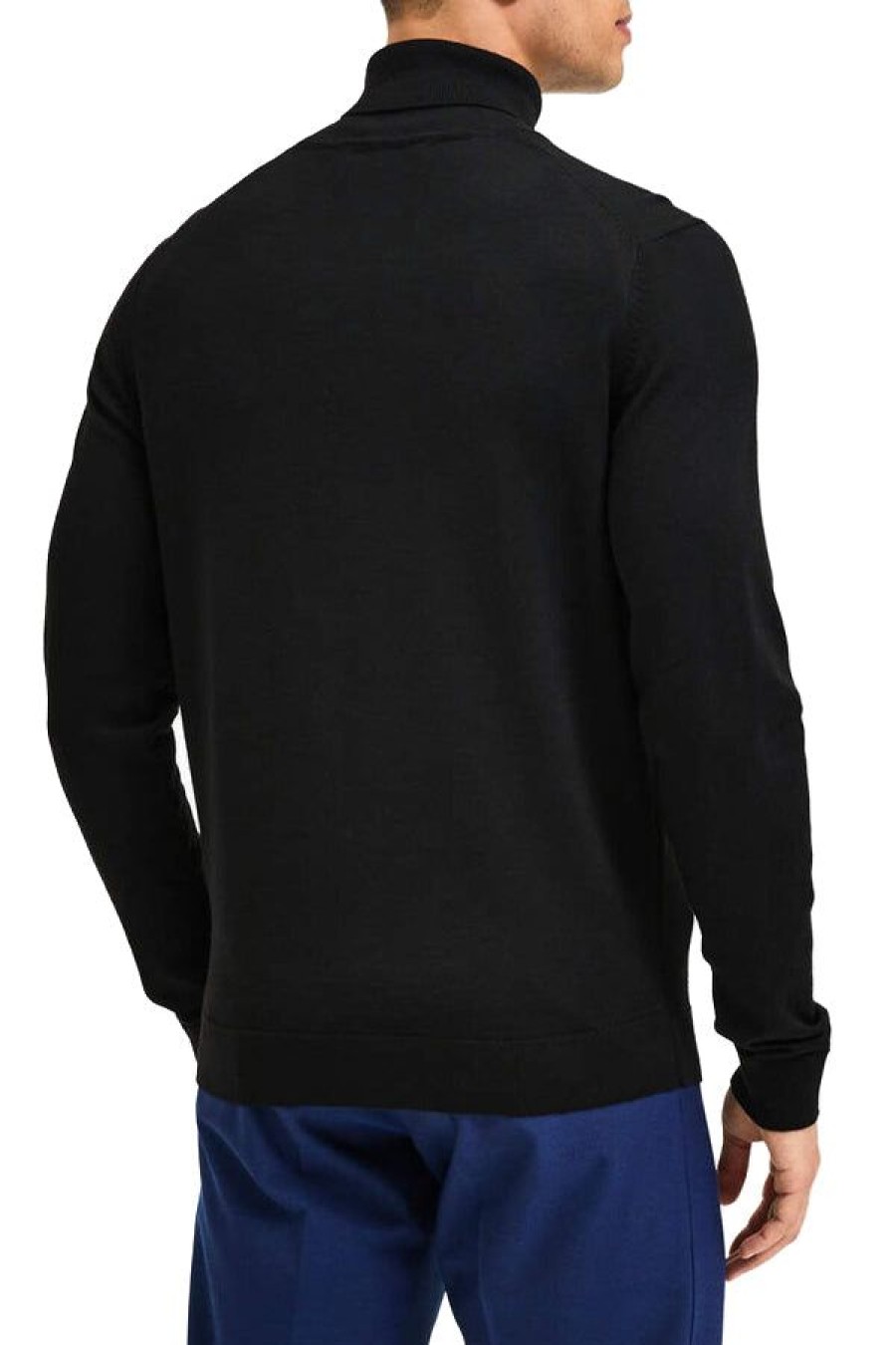 Abbigliamento SELECTED | Slhtown Merino Coolmax Knit Roll B Black