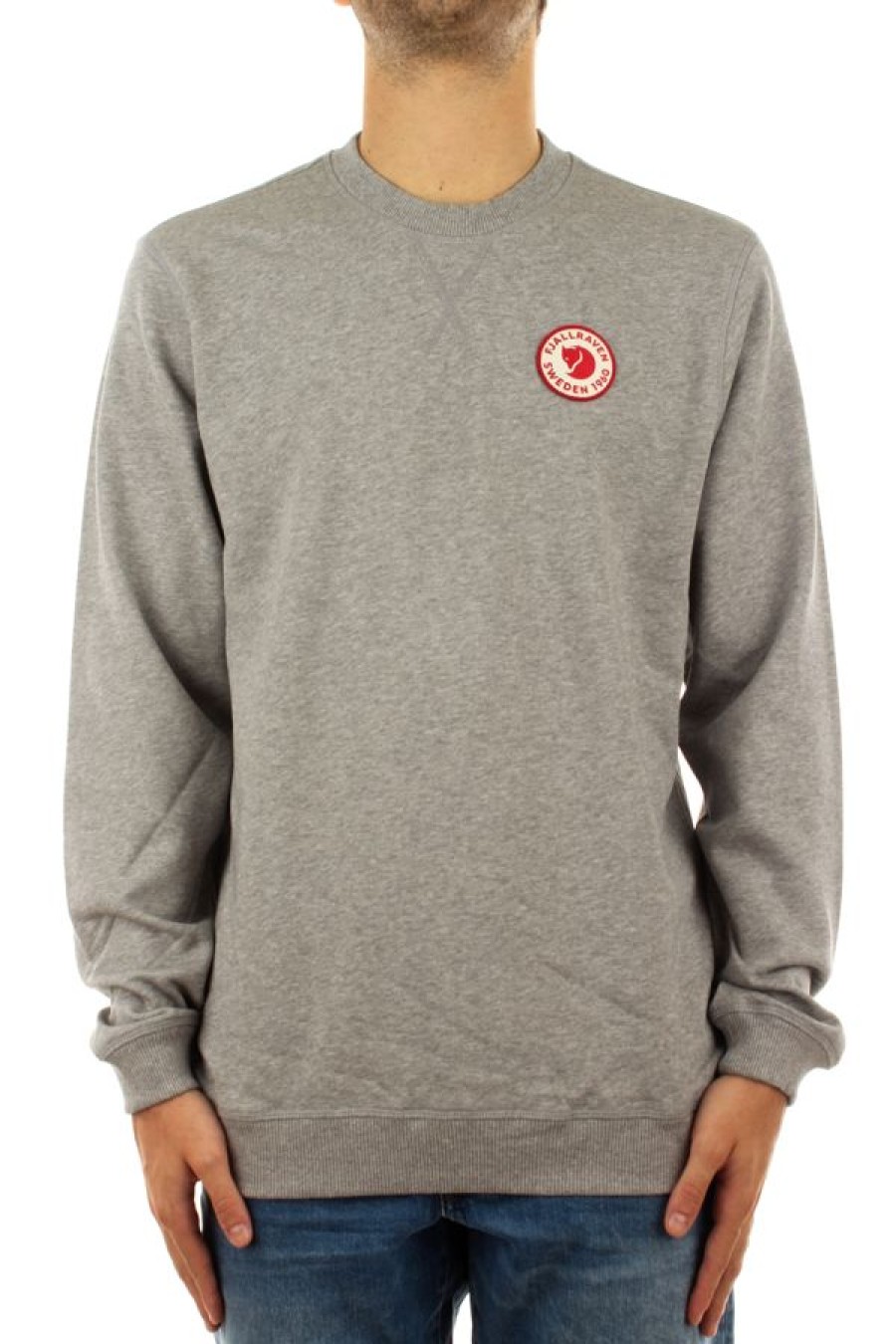 Abbigliamento FJALLRAVEN | 1960 Logo Badge Sweater M Grey Melange