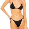 Abbigliamento 4GIVENESS | Bikini Triangolo E Slip Laccetti Starlight Wish Nero