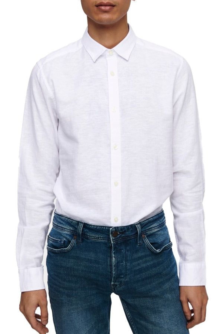 Abbigliamento ONLY & SONS | Onscaiden Ls Solid Linen Shirt Noos White