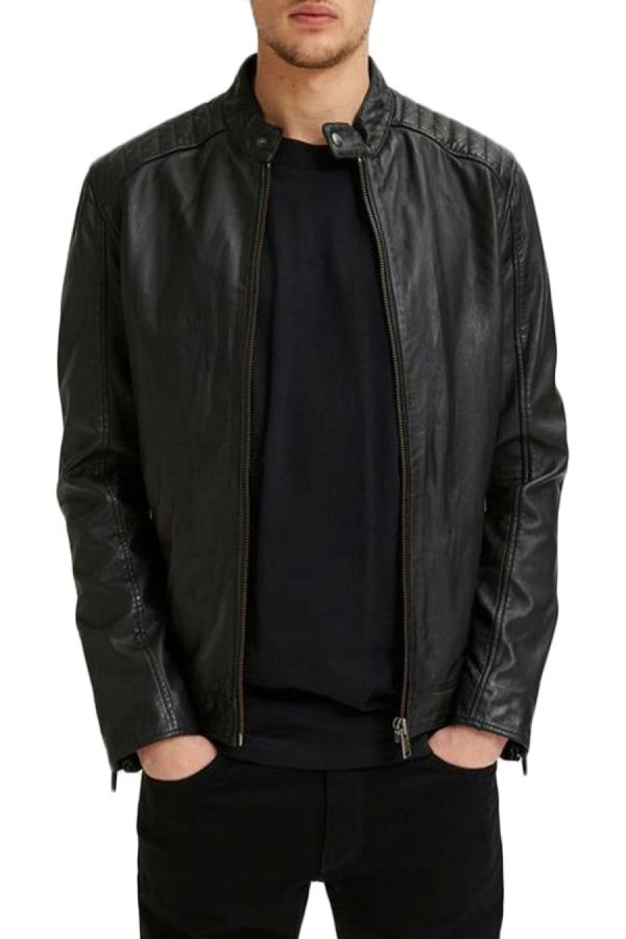 Abbigliamento SELECTED | Slhiconic Classic Leather Jkt Black