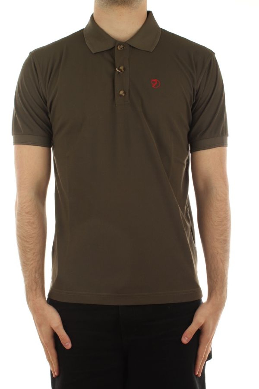 Abbigliamento FJALLRAVEN | Crowley Pique Shirt M Dark Olive