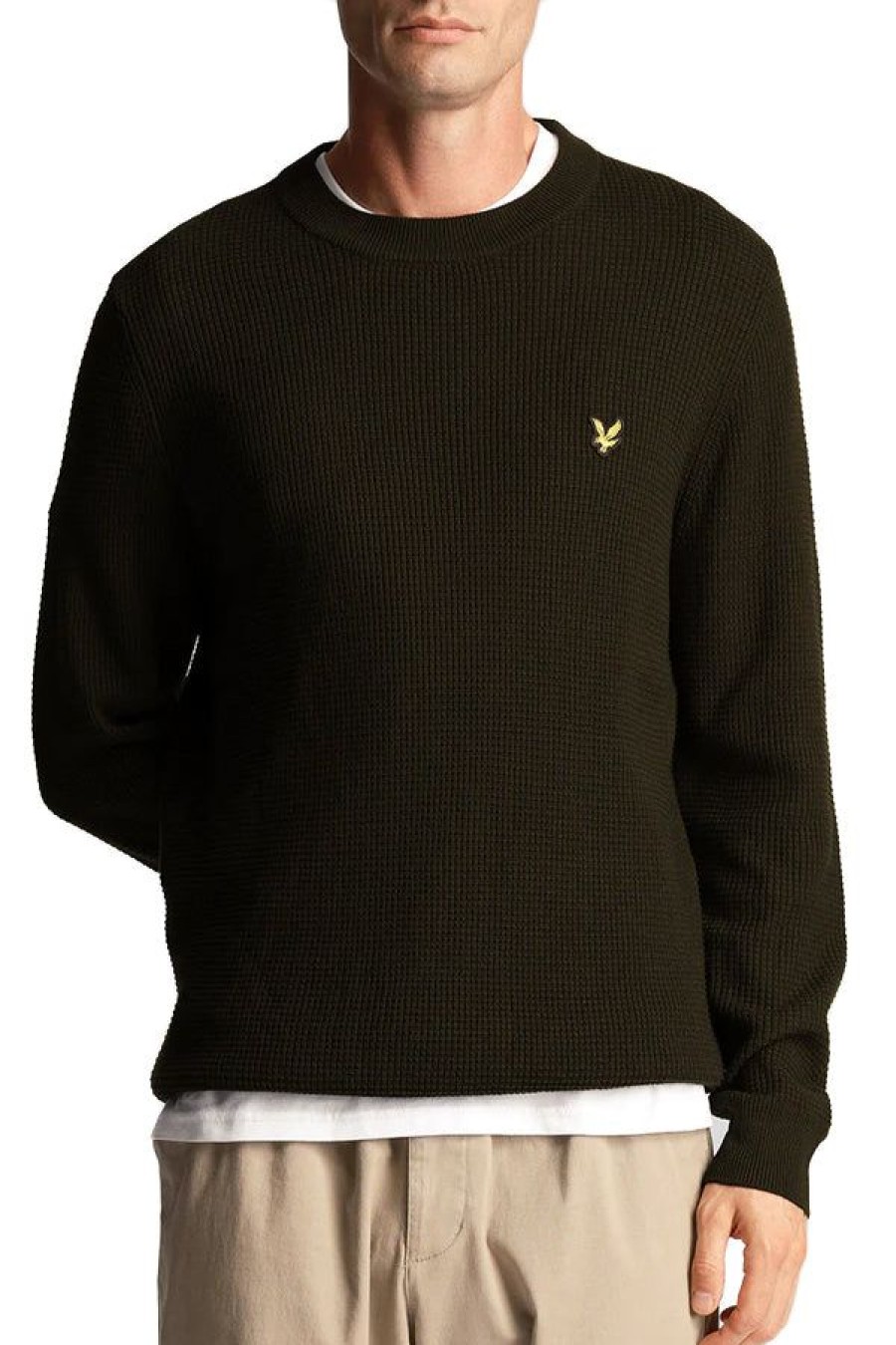 Abbigliamento LYLE & SCOTT | Grid Knit Crew Neck Jumper Mountain Moss