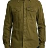 Abbigliamento G-STAR RAW | Marine Slim Shirt Ls Shadow Olive Gd