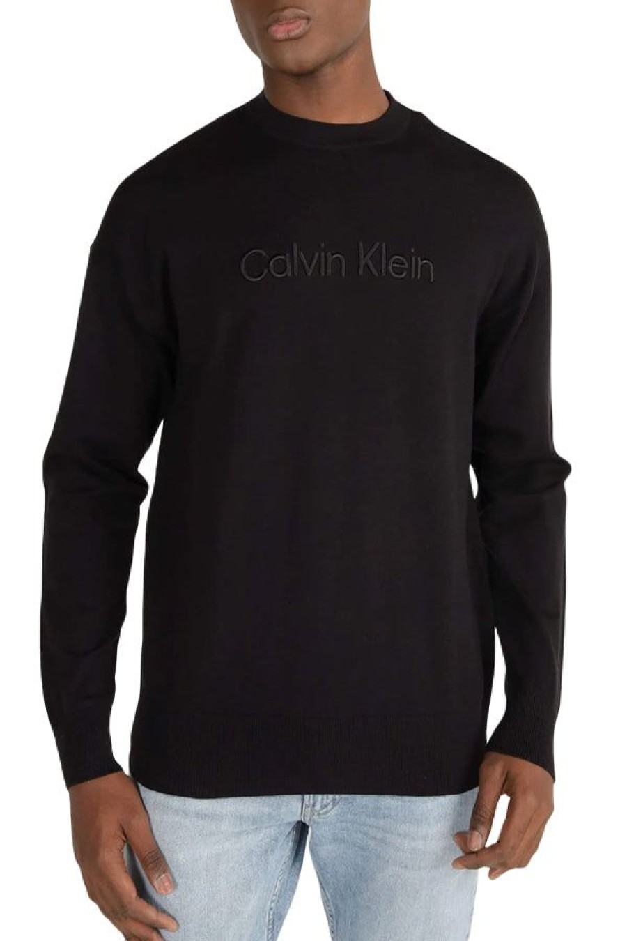 Abbigliamento CALVIN KLEIN | Tencel Blend Logo Sweater Ck Black