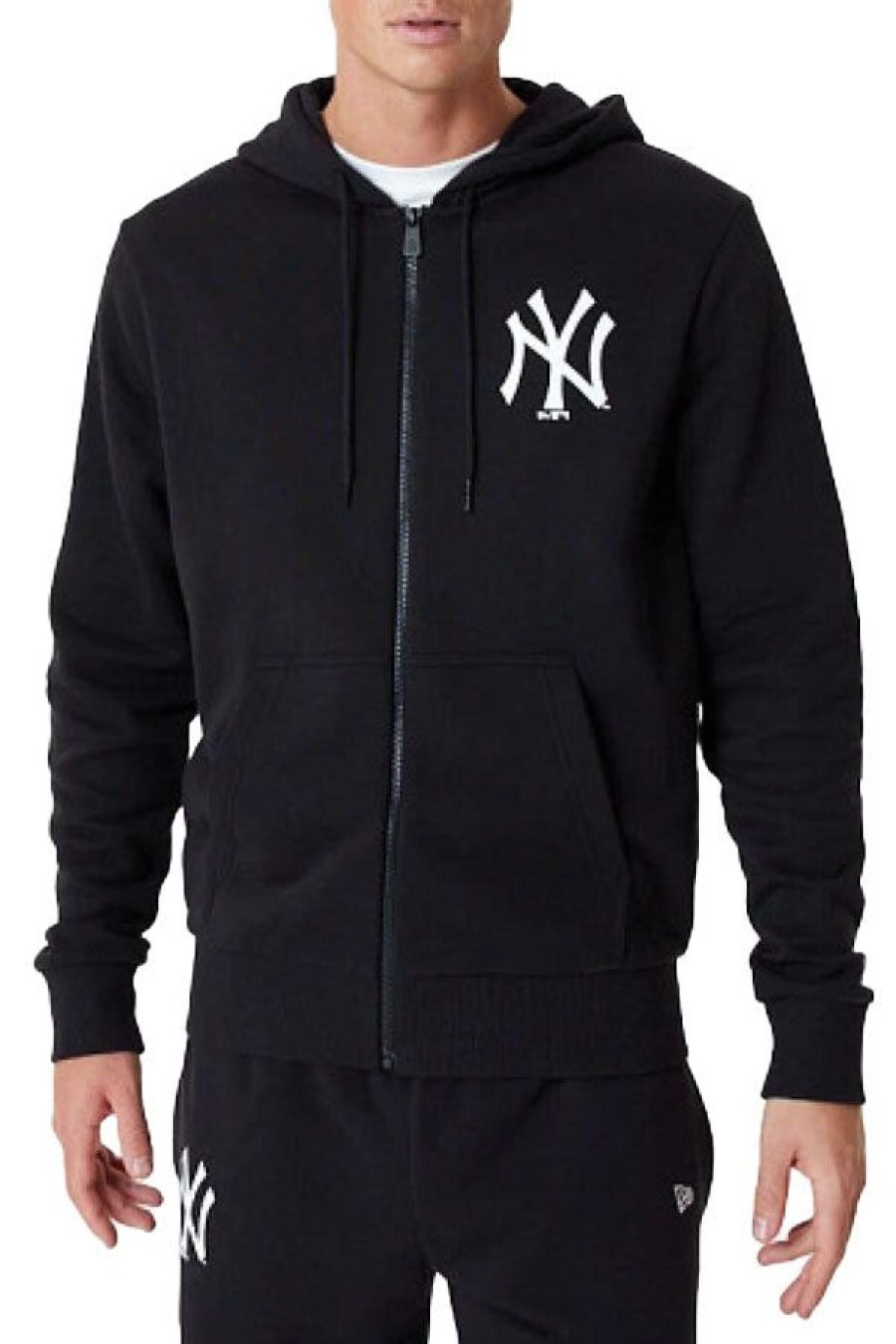 Abbigliamento NEW ERA | Felpa Con Cappuccio New York Yankees Essentials Black/White