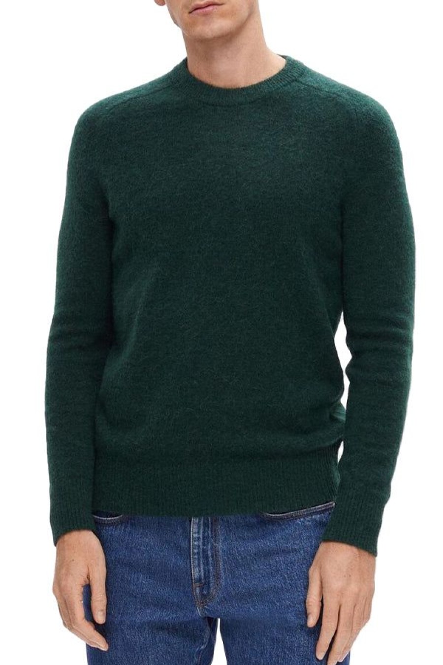 Abbigliamento SELECTED | Slhrai Ls Knit Crew Neck Green Gables