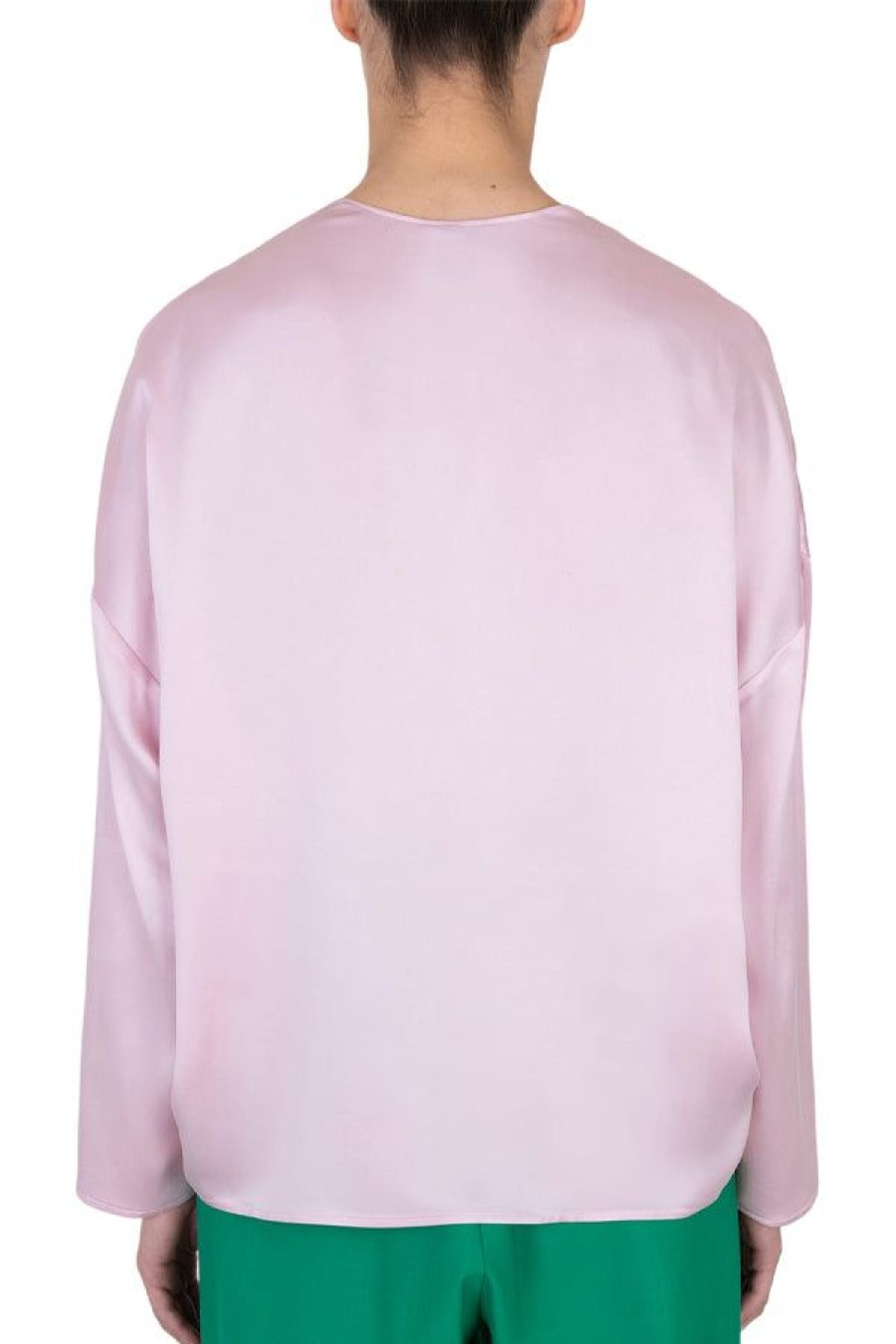 Abbigliamento ALYSI | Blusa Satin Stone Washed S/V Pink