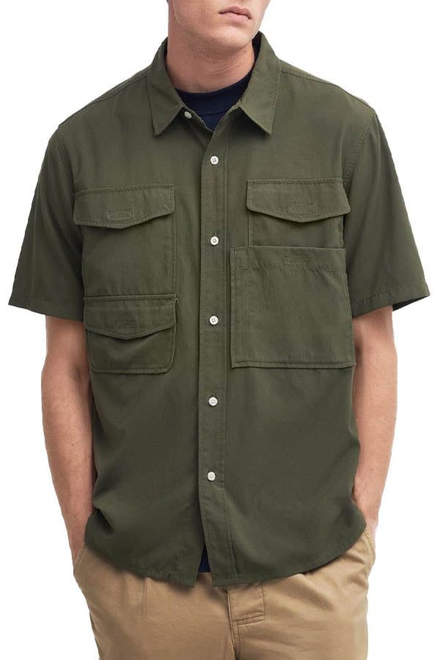 Abbigliamento BARBOUR | Lisle Safari Oversized Shirt Mid Olive