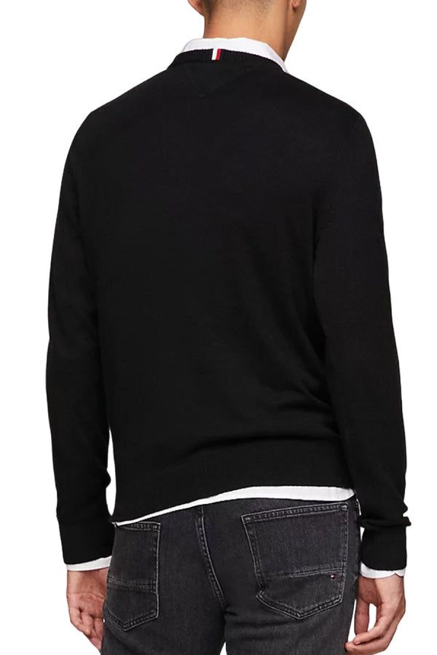 Abbigliamento TOMMY HILFIGER | Pullover Regular Fit In Maglia Melange Black