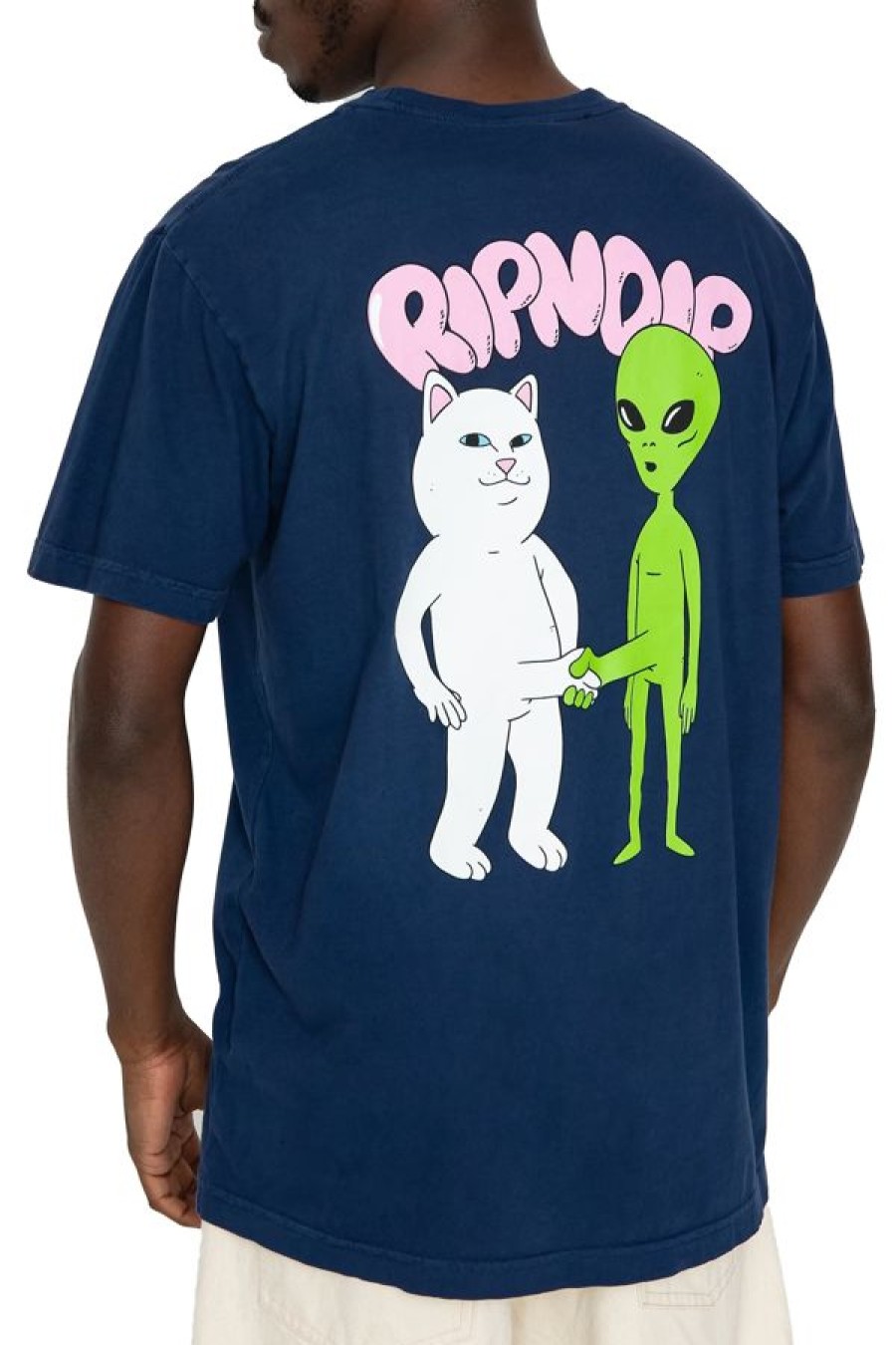 Abbigliamento RIPNDIP | Handshake Tee Navy