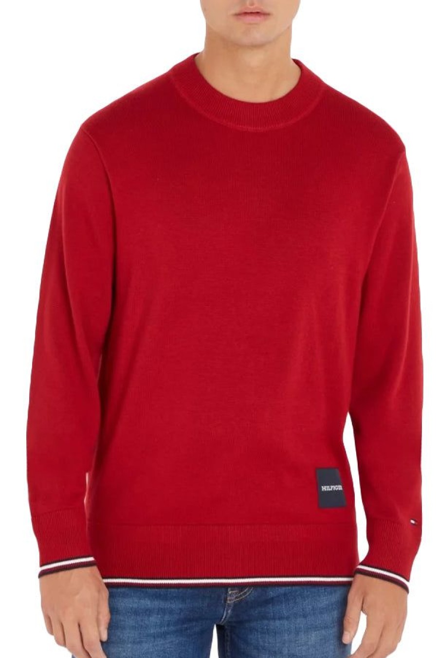 Abbigliamento TOMMY HILFIGER | Monotype Gs Tipped Crew Neck Arizona Red